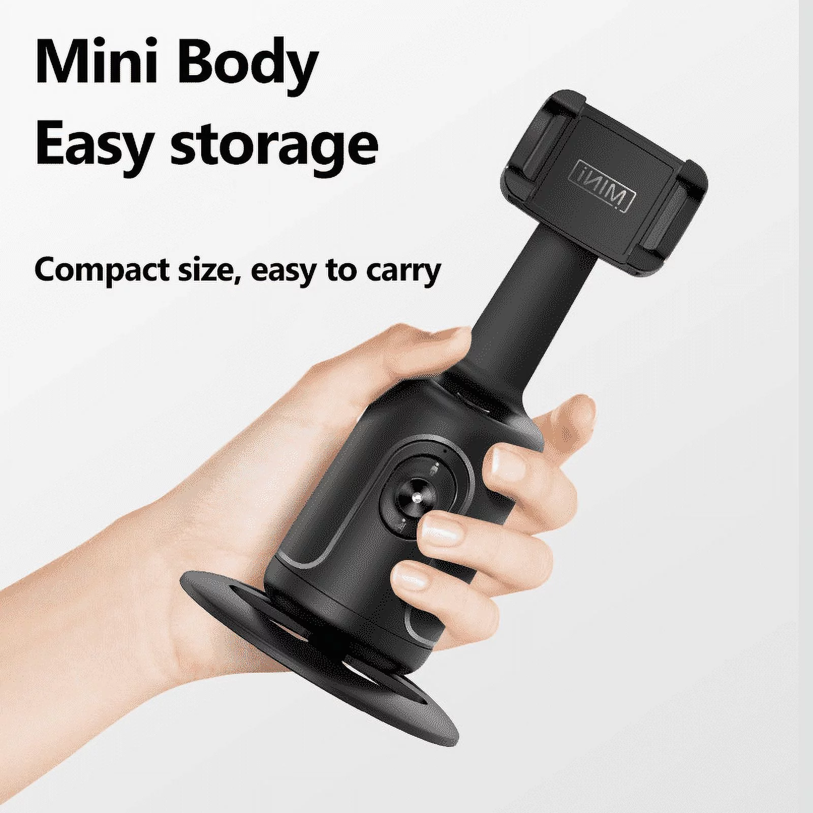 X XBEN Auto Face Tracking Tripod, 360?? Rotation Face Body Phone Camera Mount Smart Shooting Phone Tracking Holder for Live Vlog Streaming Video, White - Image 6