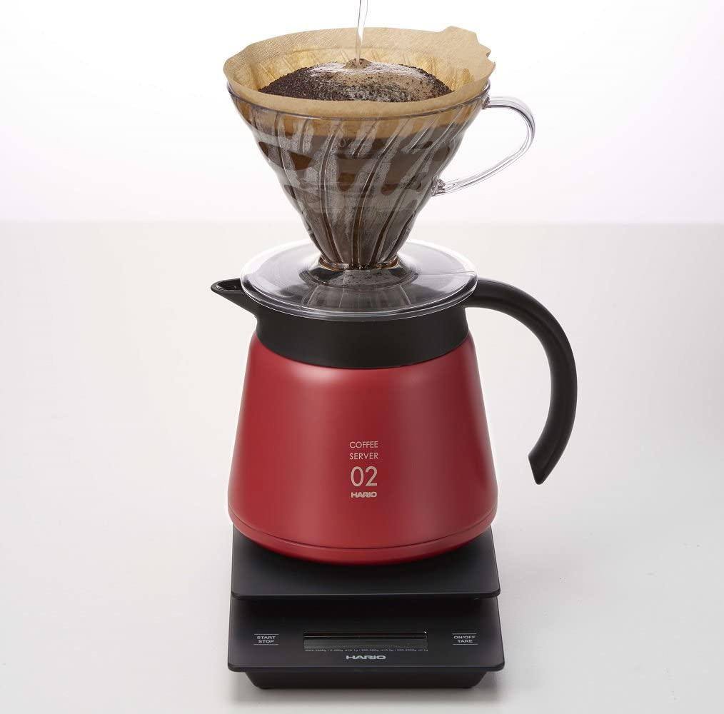 Hario V60 Thermal Insulation Stainless Server 600 Red VHS-60R - Image 2