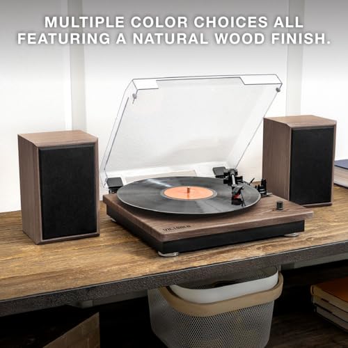 Victrola The Quincy 6-in-1 Bluetooth Record Player & Multimedia Center with Built-in Speakers ?C 3-Speed Turntable, CD & Cassette Player, AM/FM Radio, Wireless Music Streaming (Natural) - Image 20