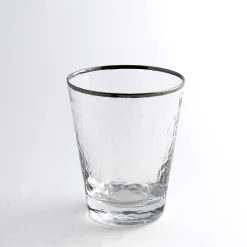 Alternative view of Split P Metallic Rim Double Old Fashioned Set – Silver