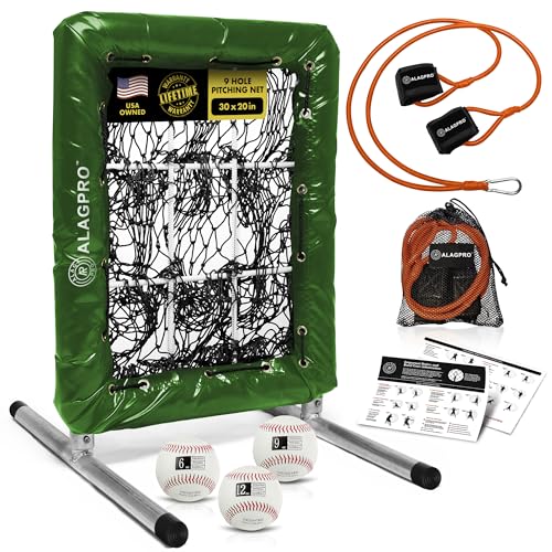 ALAGPRO? The Original 9 Hole Pitching Net with Strike Zone Pocket | Pitching Target for Baseball & Softball Pitchers - Image 8