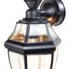 Secure Home Hanging Carriage 14.5-in H Black Medium Base (E-26) Outdoor Wall Light