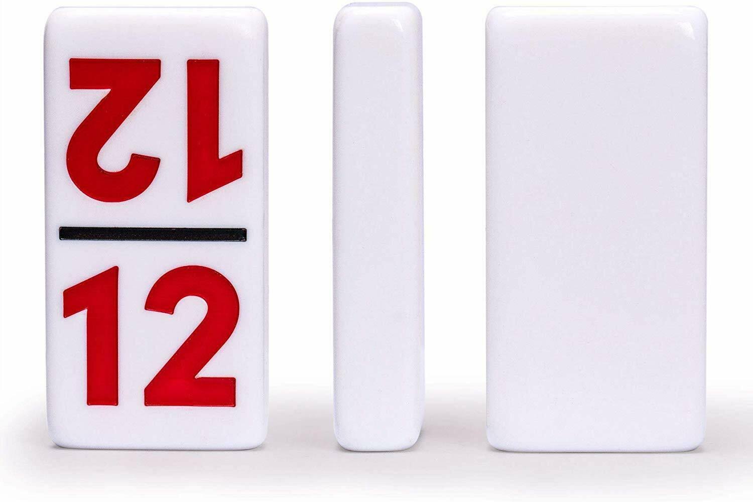 Yellow Mountain Imports – Complete Mexican Train Dominoes Set with Double 12 Dominoes Featuring Numerals, Wooden Hub, Train Mark - Image 5