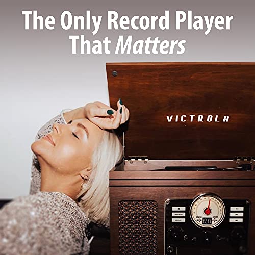 Victrola The Quincy 6-in-1 Bluetooth Record Player & Multimedia Center with Built-in Speakers ?C 3-Speed Turntable, CD & Cassette Player, AM/FM Radio, Wireless Music Streaming (Natural) - Image 29