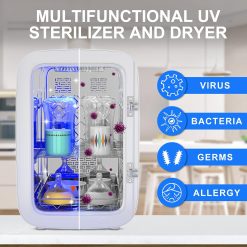 Alternative view of Baby Bottle Sterilizer and Dryer, 18L UV Light Sanitizer Box Kills Up to 99.9% of Bacteria & Viruses, Clinically Proven 360 Degree Sterilizer for Newborn Feeding Bottles, Home Disinfection, BPA-Free