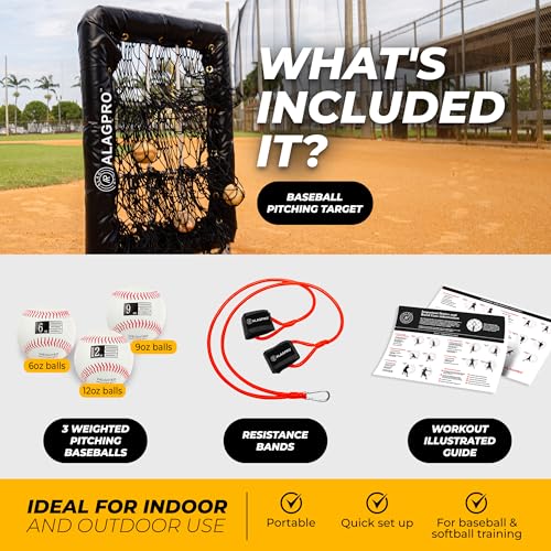 ALAGPRO? The Original 9 Hole Pitching Net with Strike Zone Pocket | Pitching Target for Baseball & Softball Pitchers - Image 25