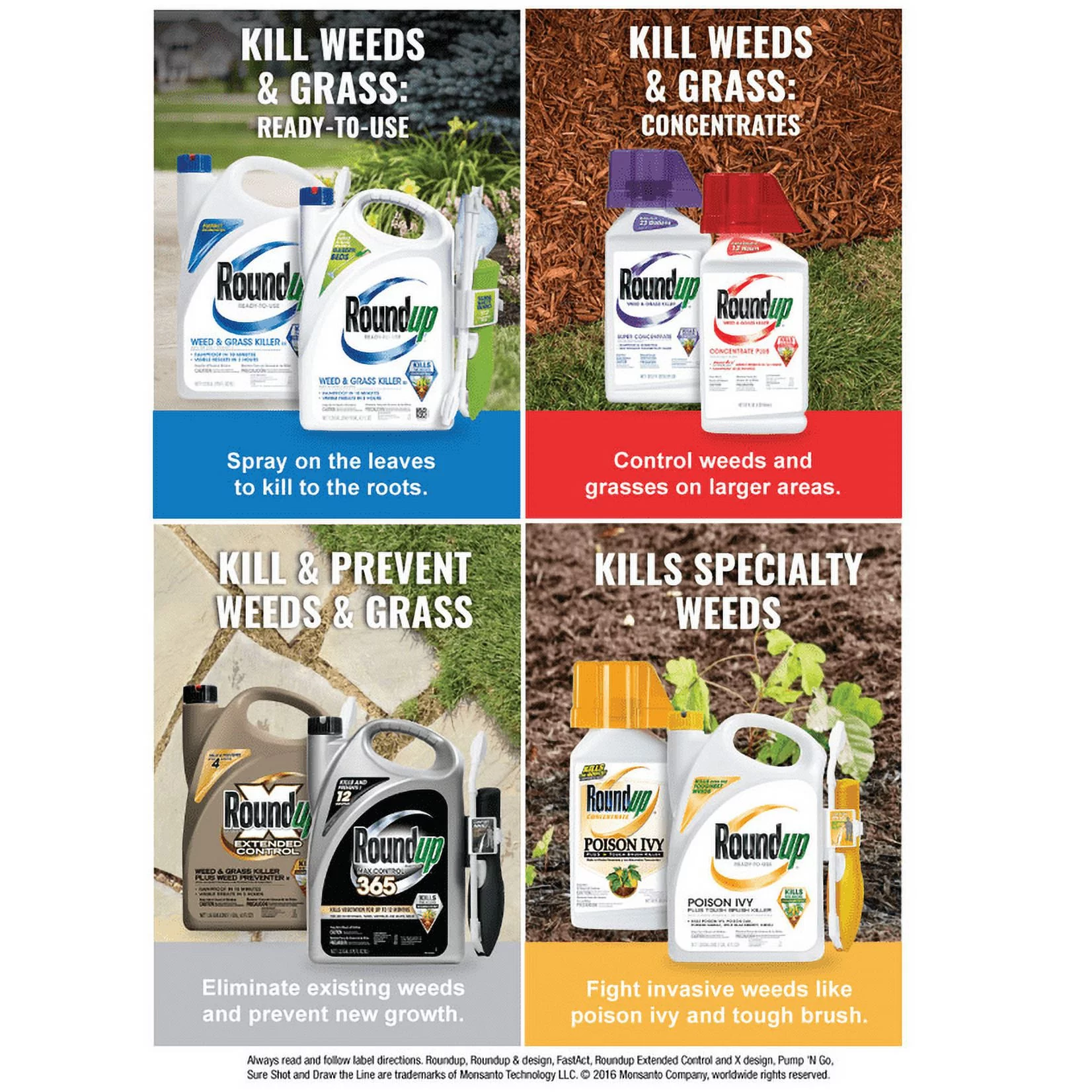 Roundup Concentrate Extended Control Weed & Grass Killer Plus Weed Preventer II 32oz. - Image 6