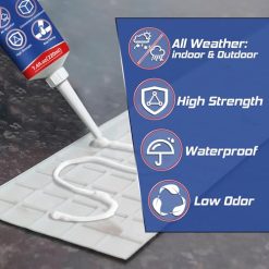 Alternative view of Heavy Duty Construction Adhesive, 7.4 Ounce Cement Glue Squeeze Tube, Versatile Construction Glue for Tile, Floor, Stone, Wood, Wall & More, Pack of 1 (CZJS-001)
