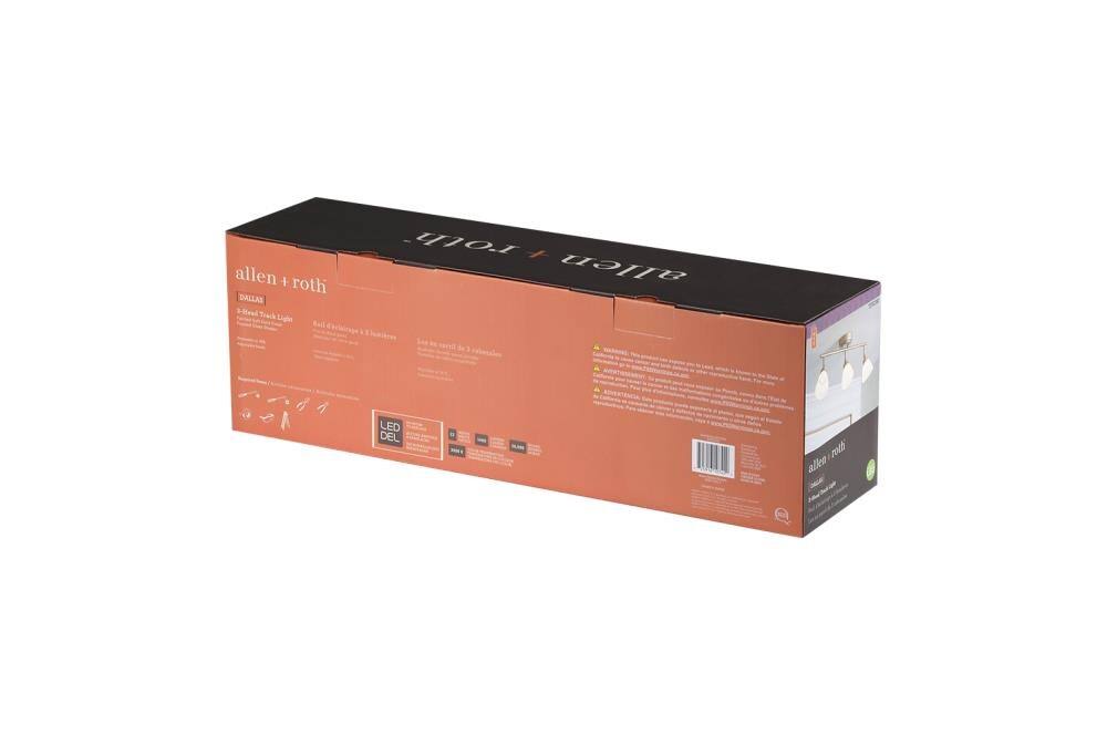 Allen + Roth Dallas 3-Light 23.25-in New Soft Gold Dimmable Track Bar Fixed Track Light Kit - Image 2
