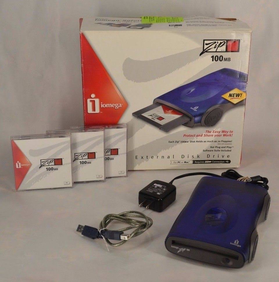 Iomega Zip 100 MB USB External Zip Drive with USB, Power Cord and 3 100Mb Discs - Image 2