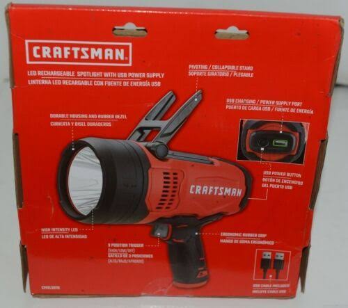 Craftsman 1000-Lumen LED Rechargeable Spotlight Flashlight Cmxlsb10 - Image 4