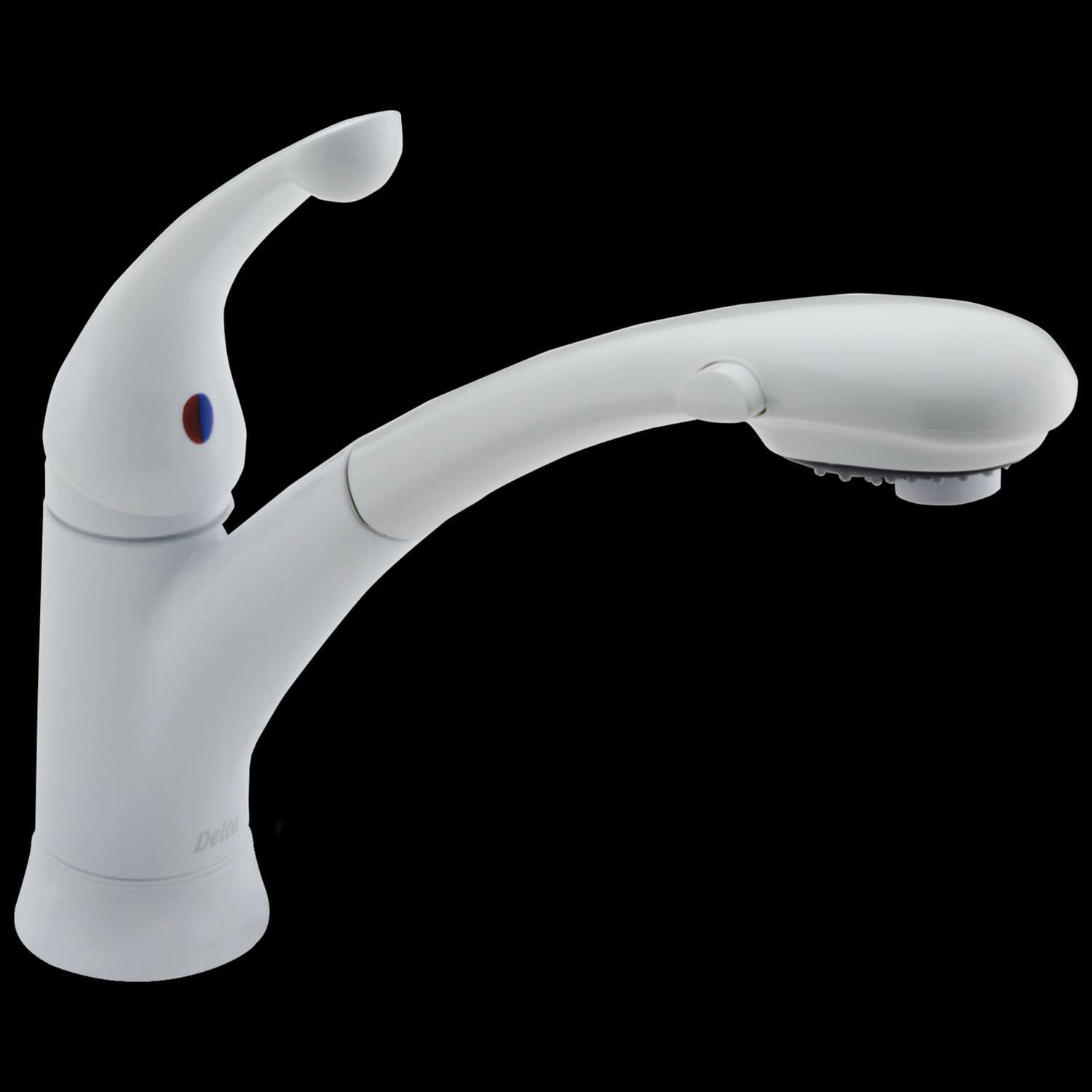 Delta 470-WH-DST Signature Single Handle Pull-Out Kitchen Faucet White - Image 9