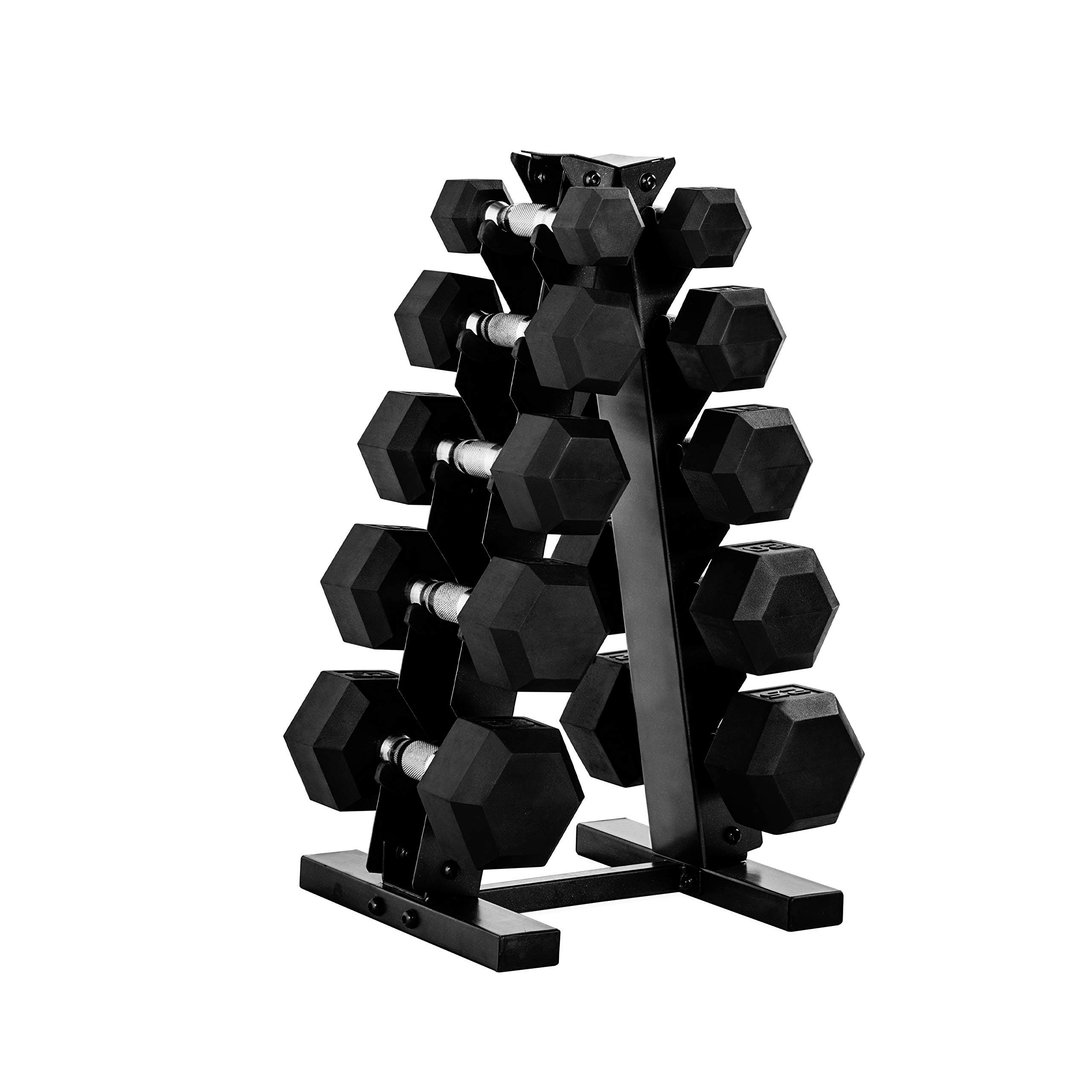 Cap Barbell 150-Pound Dumbbell Set with Rack, Multiple Options