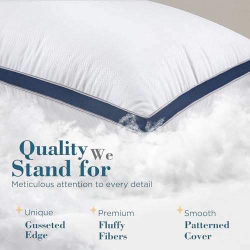 viewstar Bed Pillows King Size Set of 2, Hotel Quality, Down Alternative Big Pillow for Back, Stomach or Side Sleepers, Firm - Image 6