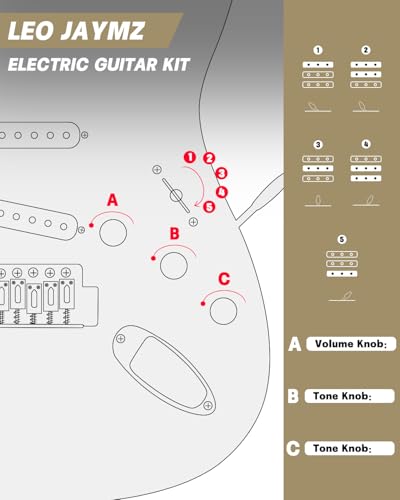 Leo Jaymz 39 Full Size ST Style Electric Guitar Starter Kit with SSH Pickup, 5W Portable Amp, Tuner, Gig Bag, Strap & Accessories (Violet Ocean) - Image 42