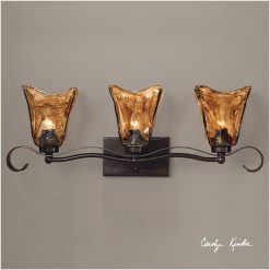 Alternative view of Uttermost 22801 Vetraio 3 Light Bronze Vanity Strip