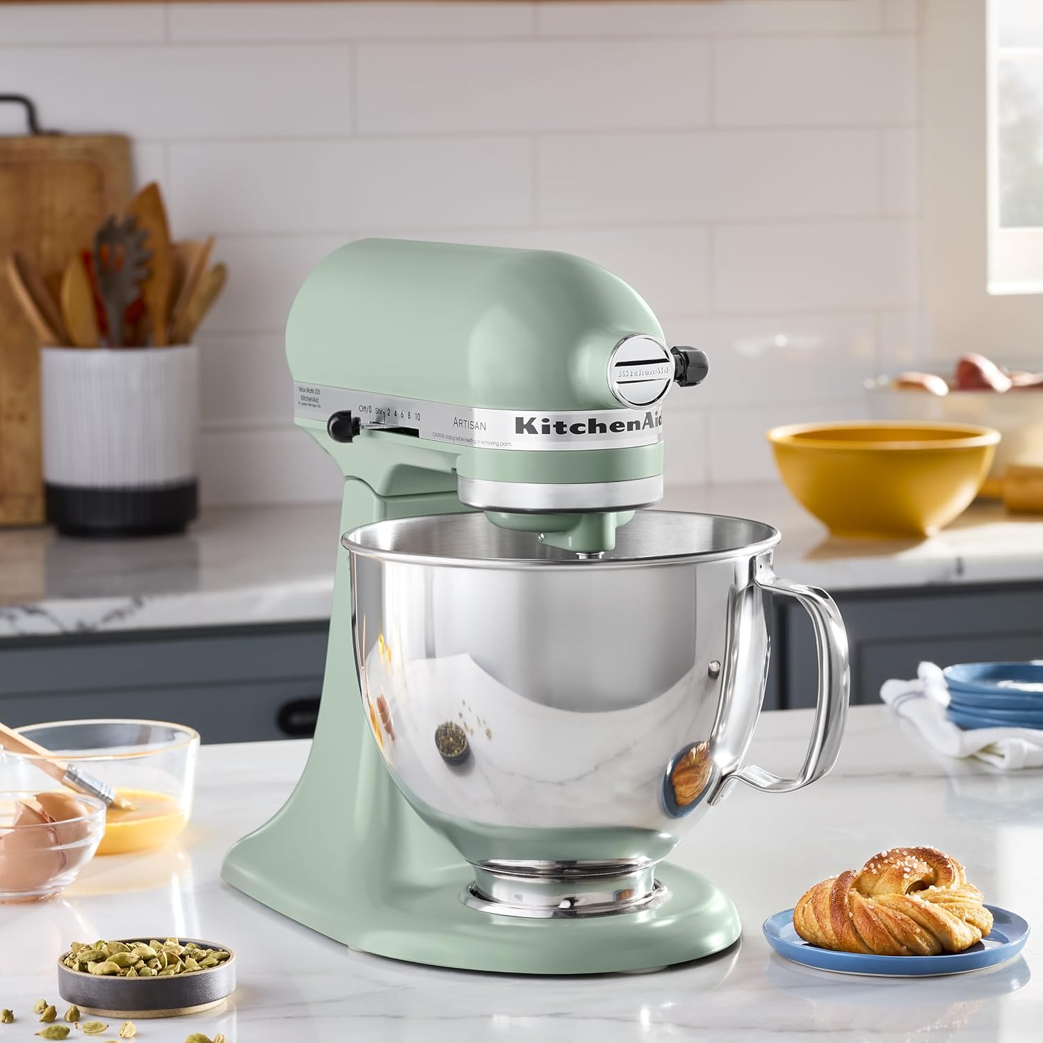 KitchenAid Artisan Series 5 Quart Tilt Head Stand Mixer with Pouring Shield KSM150PS, Cast Iron - Image 49