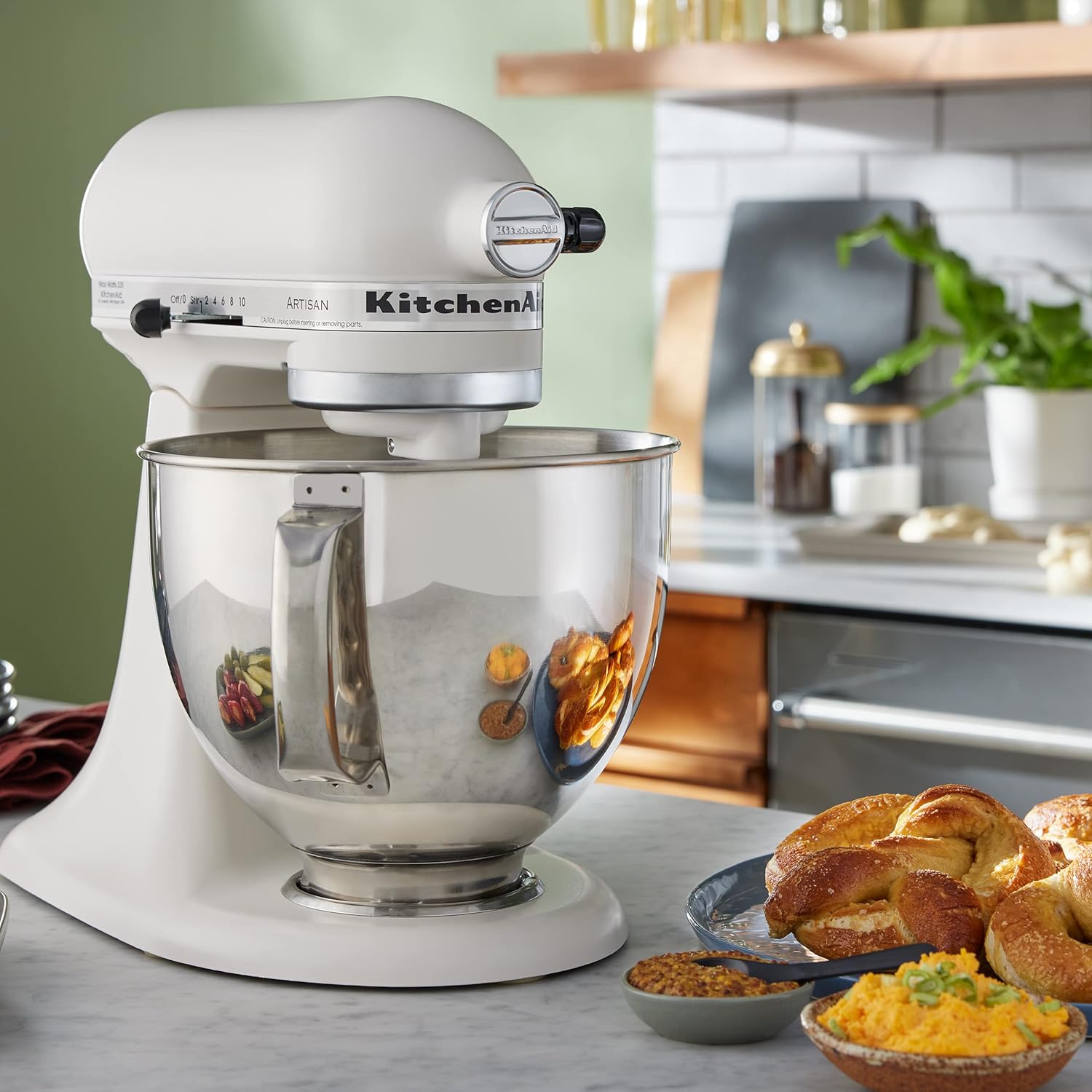 KitchenAid Artisan Series 5 Quart Tilt Head Stand Mixer with Pouring Shield KSM150PS, Cast Iron - Image 118