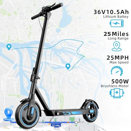 Electric Scooter for Adults, 19/25 Mph Max Speed, 21/25/35 Miles Range,350/500/600W APP Control E-Scooter with 8.5/10 Inflatable tire, Foldable Escooter with App Control, UL 2272 Certified - Image 38