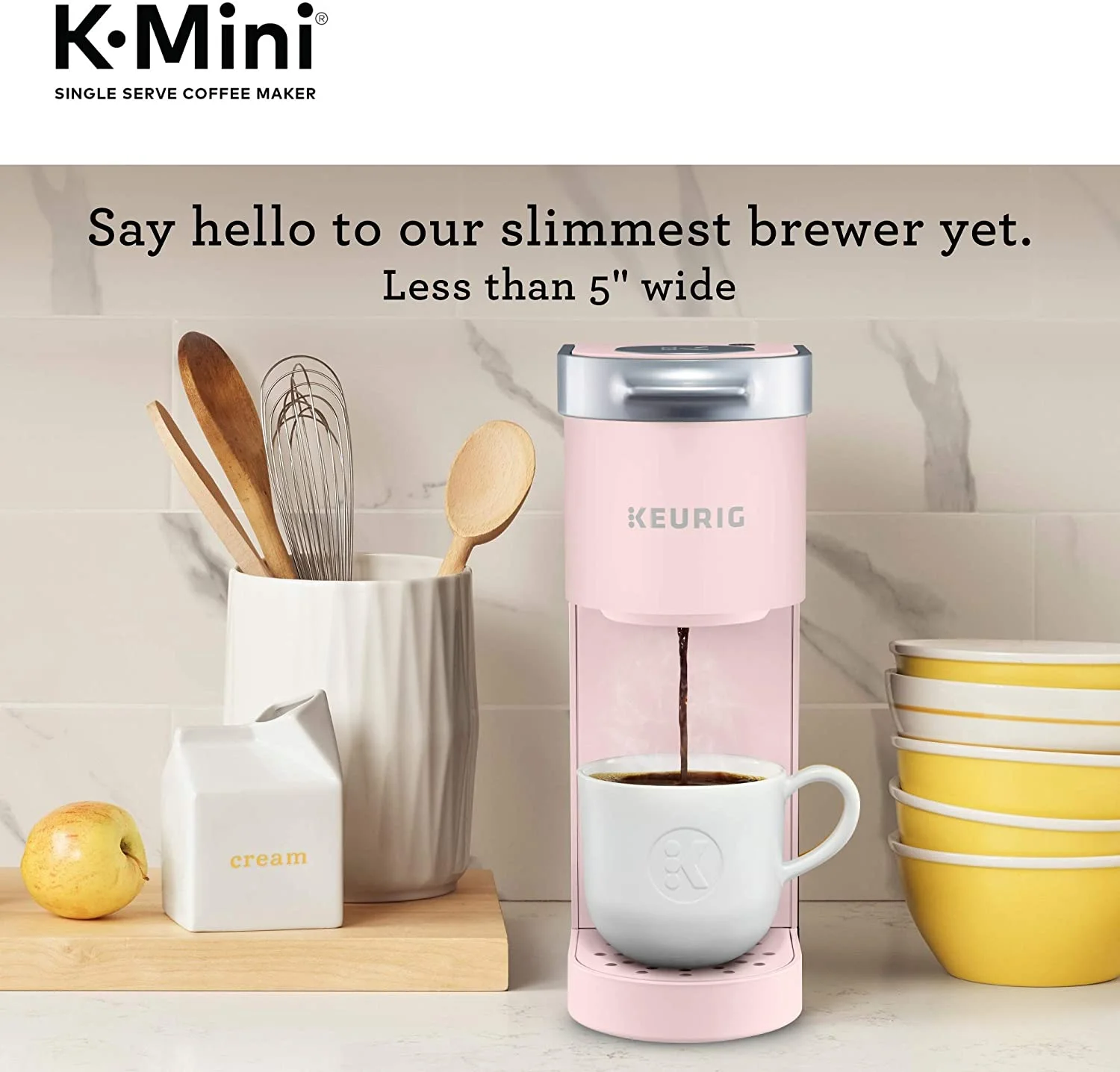 Keurig K-Mini Coffee Maker, Single Serve K-Cup Pod Coffee Brewer, 6 to 12 Oz. Brew Sizes, Dusty Rose - Image 2