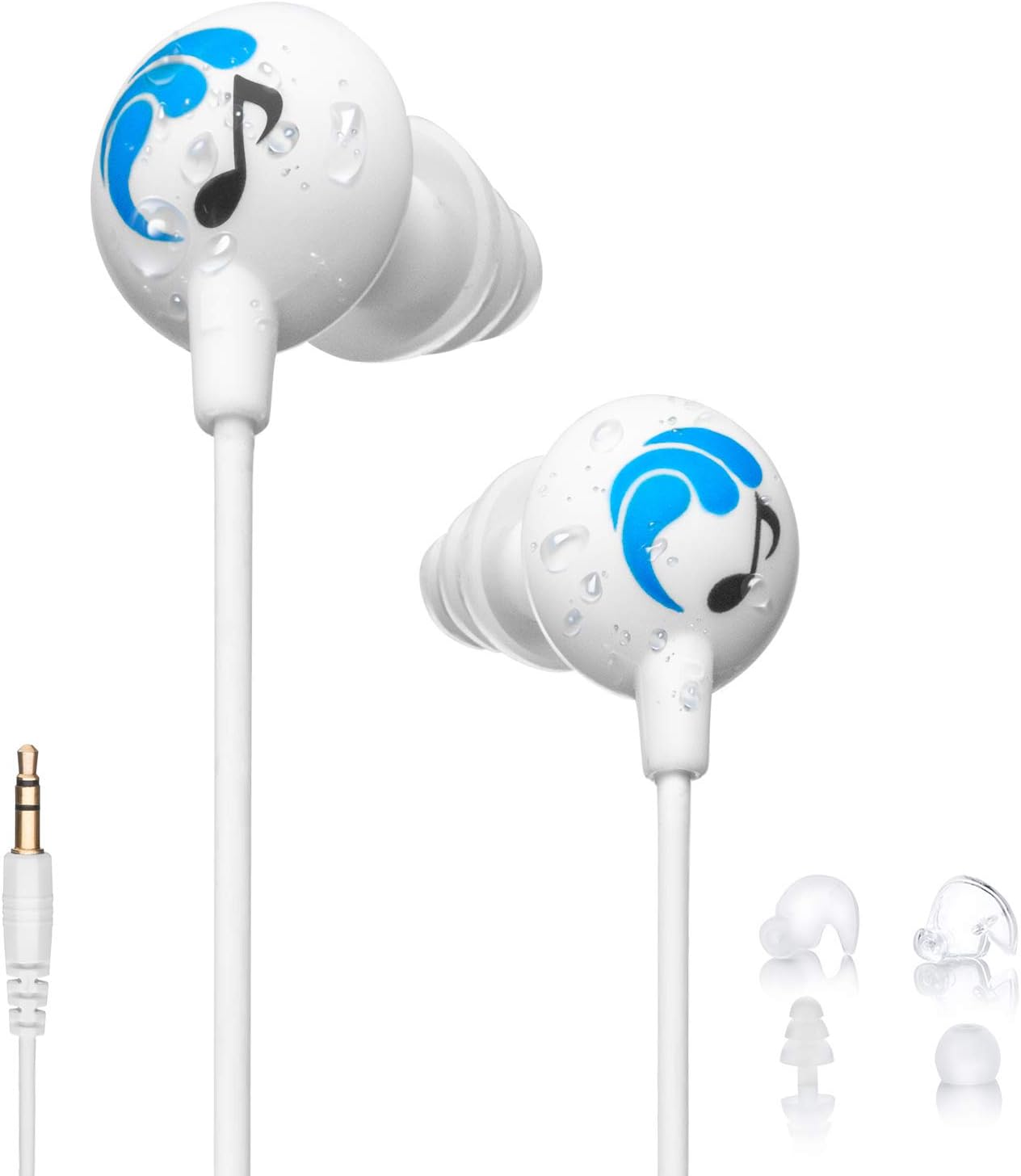 Swimbuds Sport Premium Waterproof Headphones (Wired 3.5 mm Jack) Pack of 2