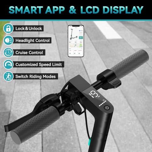 Electric Scooter for Adults, 19/25 Mph Max Speed, 21/25/35 Miles Range,350/500/600W APP Control E-Scooter with 8.5/10 Inflatable tire, Foldable Escooter with App Control, UL 2272 Certified - Image 32