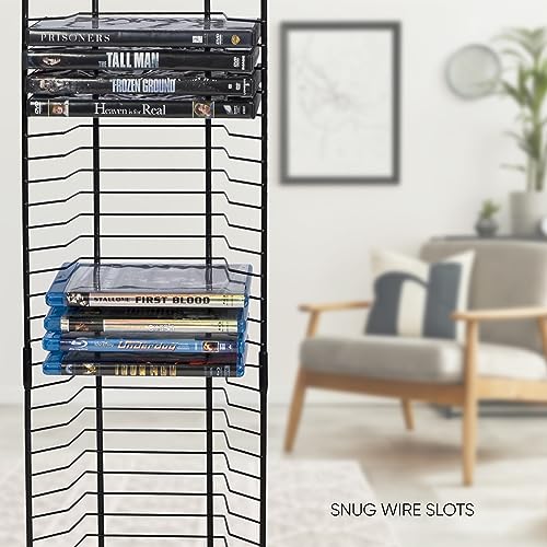 Atlantic Nestable 32 Blu-Ray Rack – Space Saving Modern Design, Durable Steel Construction PN63712046 in Black - Image 7