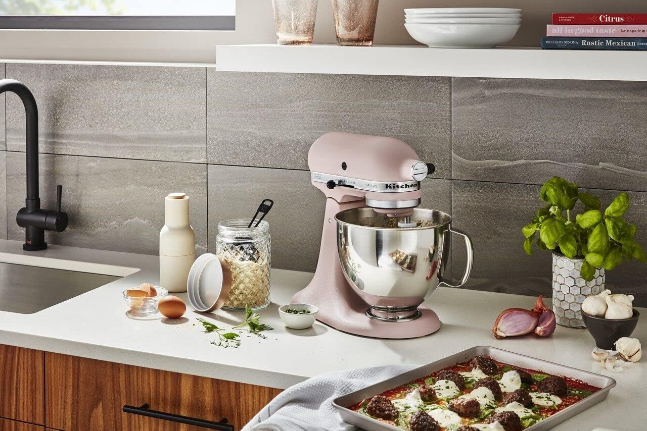 KitchenAid Artisan Series 5 Quart Tilt Head Stand Mixer with Pouring Shield KSM150PS, Cast Iron - Image 64
