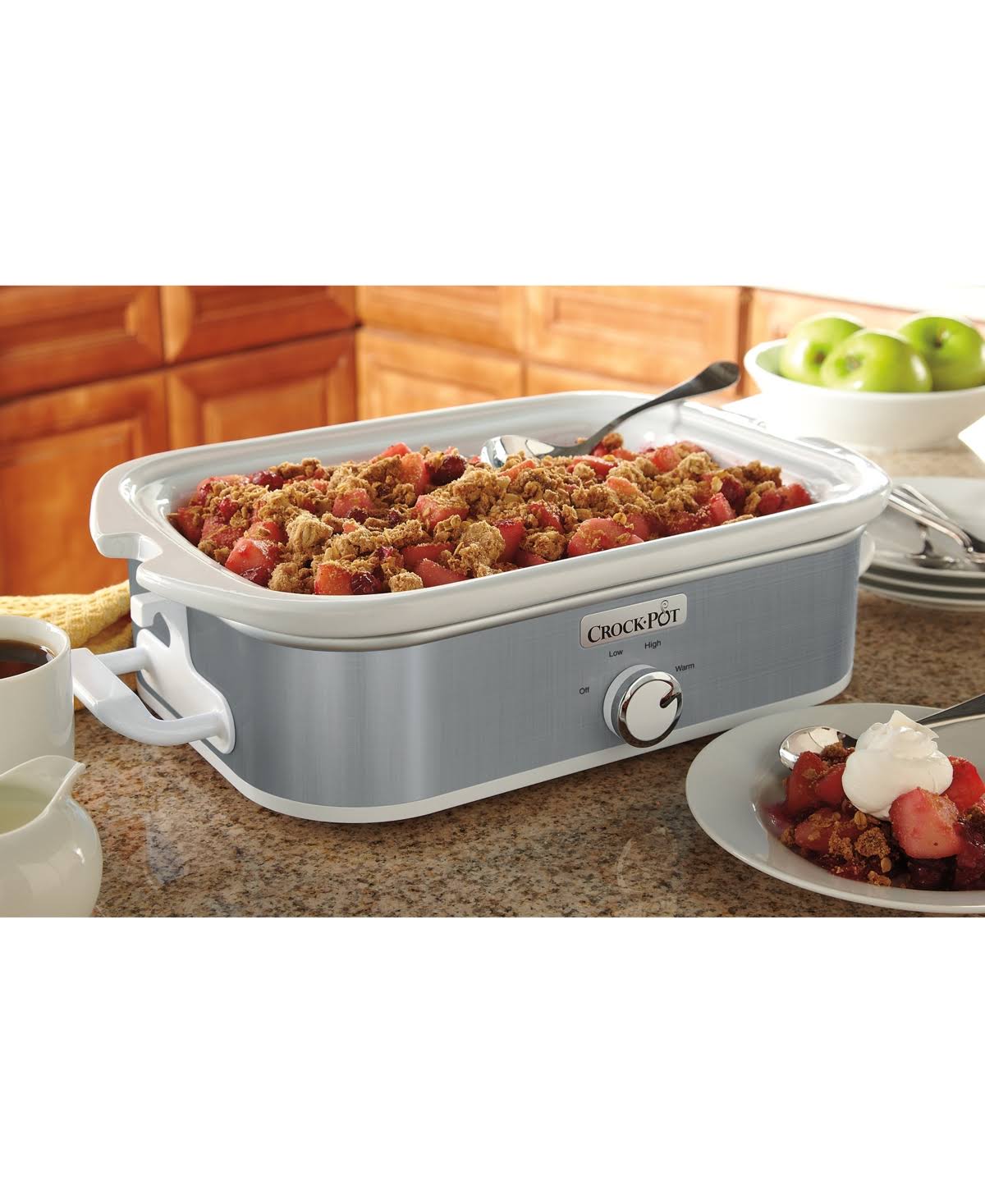 Crock-Pot 3.5 Quart Casserole Slow Cooker, Stainless Steel - Image 3
