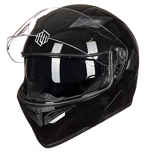 ILM Motorcycle Dual Visor Flip up Modular Full Face Helmet DOT 6 Colors Model 902 - Image 11