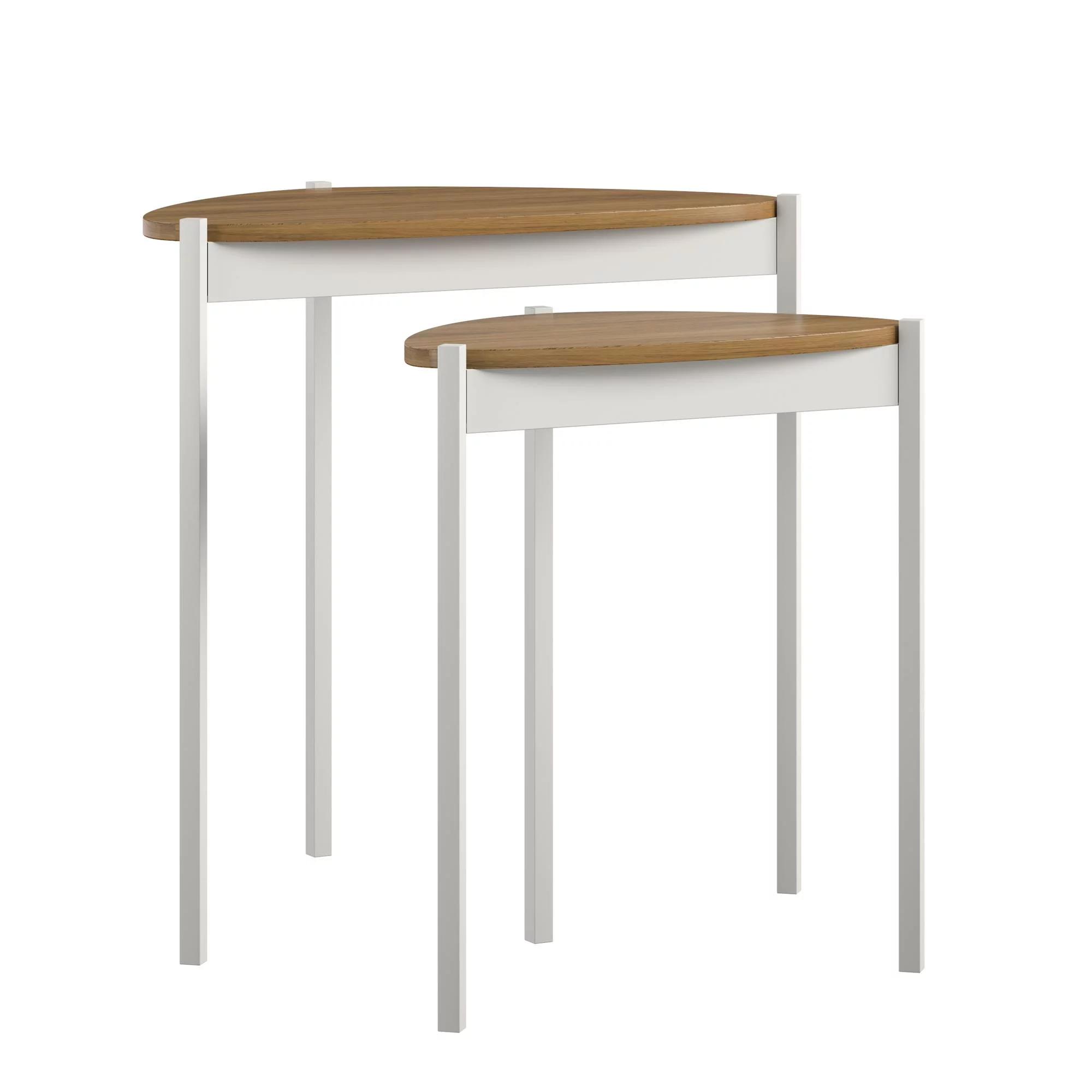 Novogratz Tallulah Nesting Tables, Walnut/White - Image 7