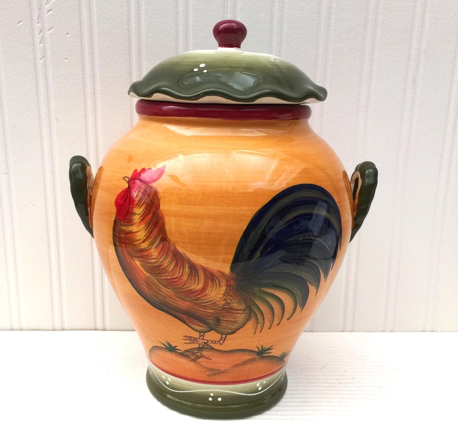 Tuscan Sunshine Country Rooster Hand Painted collection (CANISTER SET) - Image 2