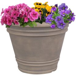 Alternative view of Sunnydaze Franklin Polyresin Outdoor Flower Pot Planter – 20
