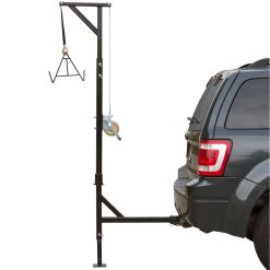 Kill Shot DEER-HOIST-SWIVEL Deluxe Hitch-Mounted Deer Hoist with Swivel u0026 Gambrel – 500 lb.