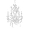 Tadpoles 4-Light White Mini Chandelier