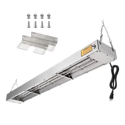 WeChef 43 Commercial Food Warmer 1100W Electric Strip Heater Stainless Steel Heating Lamp for Restaurant