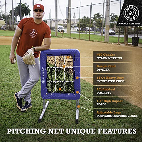 ALAGPRO? The Original 9 Hole Pitching Net with Strike Zone Pocket | Pitching Target for Baseball & Softball Pitchers - Image 14