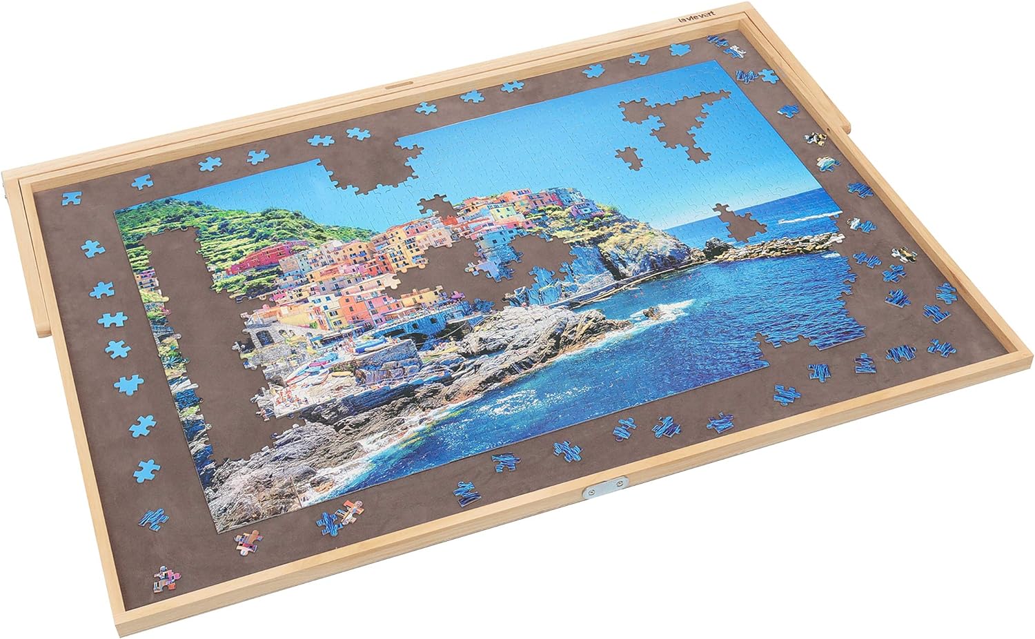 Lavievert Adjustable Wooden Puzzle Board Easel, Portable Tilting Puzzle Table with Non-Slip Flannelette Work Surface for Puzzles Up to 1,500 Pieces - Image 6