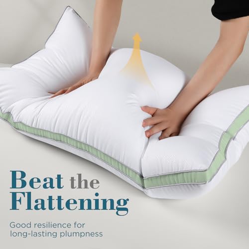 viewstar Bed Pillows King Size Set of 2, Hotel Quality, Down Alternative Big Pillow for Back, Stomach or Side Sleepers, Firm - Image 119