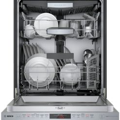Alternative view of Bosch – 800 Series 24 Top Control Built-In Dishwasher with CrystalDry, Stainless Steel Tub, 3rd Rack, 42 dBa – Stainless steel