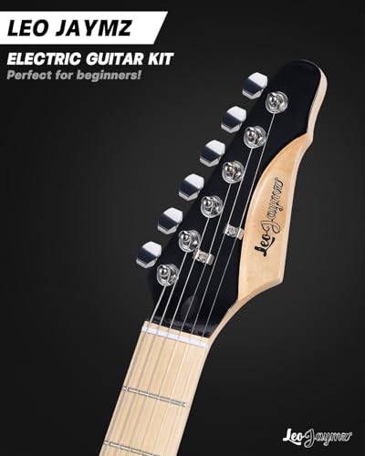 Leo Jaymz 39 Full Size ST Style Electric Guitar Starter Kit with SSH Pickup, 5W Portable Amp, Tuner, Gig Bag, Strap & Accessories (Violet Ocean) - Image 7