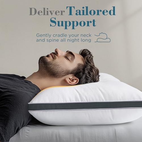 viewstar Bed Pillows King Size Set of 2, Hotel Quality, Down Alternative Big Pillow for Back, Stomach or Side Sleepers, Firm - Image 105