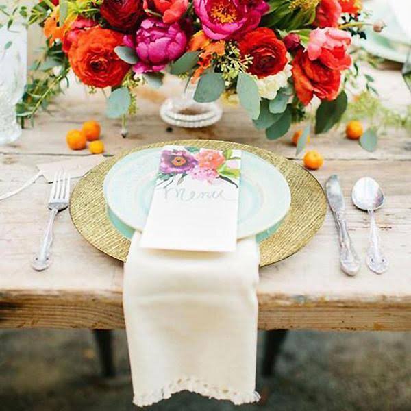 Balsacircle 24 Pcs 13 in Gold Wooden Textured Round Charger Plates – Dinner Party Wedding Supplies for All Holidays - Image 4