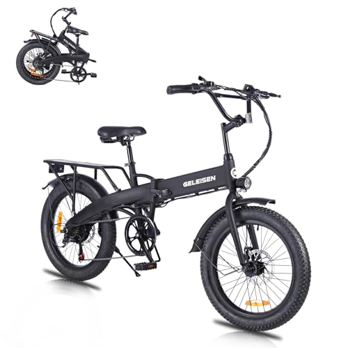 Folding Electric Bike for Adults, 20??3.0 Fat Tire Electric Bicycle, 374.4Wh Battery Ebike, 20MPH Electric Cargo Bike with LCD Color Display & 6 Speed Gears (Fits for 5’0+) - Image 2