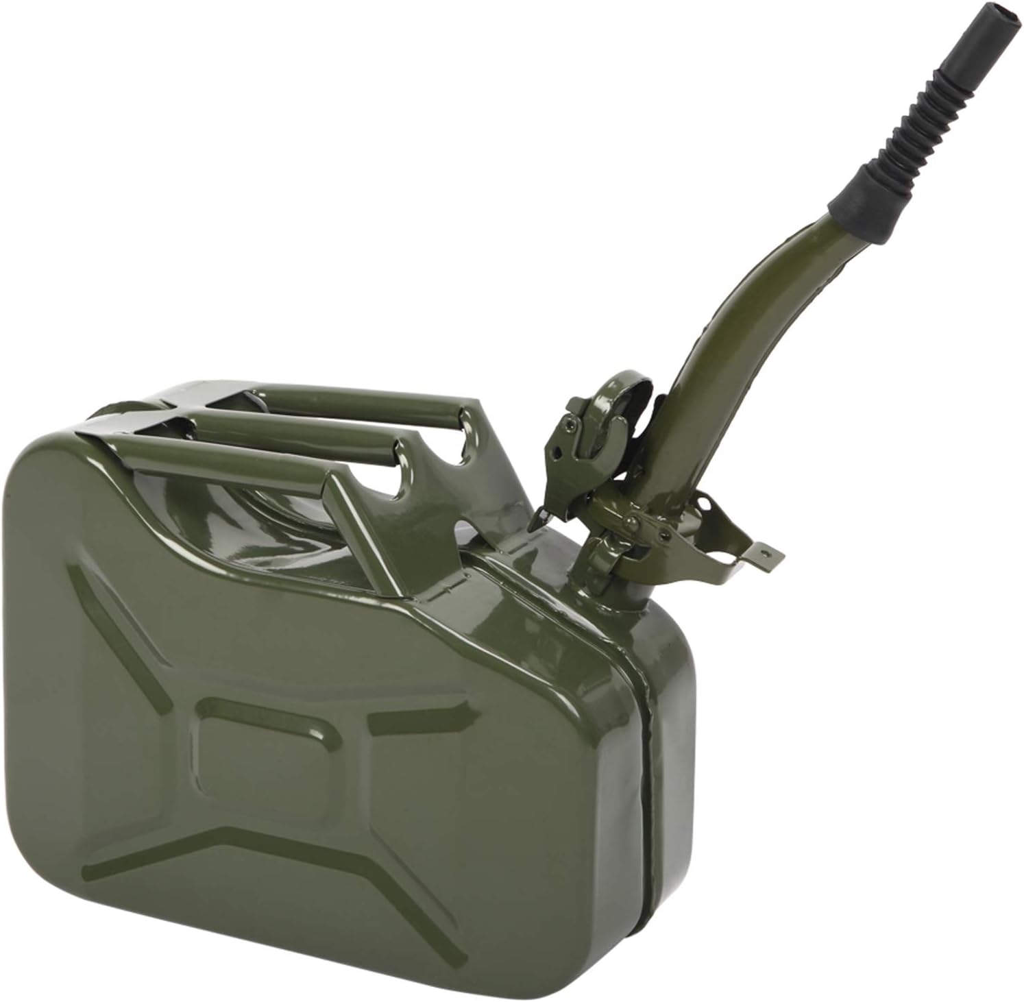 Portable 10L 2.5 Gallon Metal Gas-Fuel Cold-rolled Plate-Diesel Tank Bucket with Pipe US(Green 1)