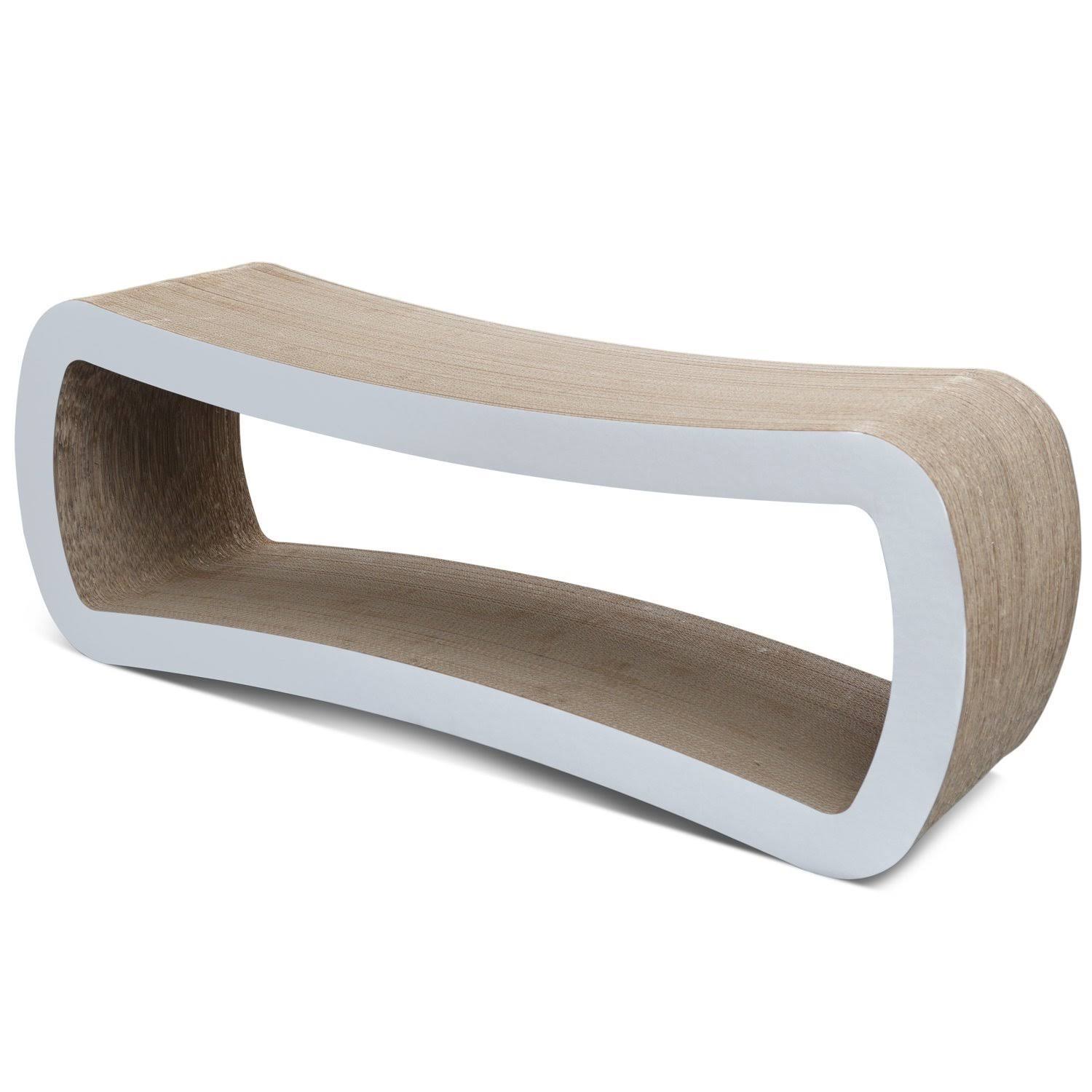 PetFusion Jumbo Cat Scratcher Lounge – White