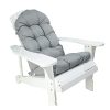 Adirondack Chair Cushion, High Back Indoor Outdoor Patio Tufted Lounge Cushion, Waterproof & Uv-Resistant Seat Pads for Patio Lawn Furniture,Gray