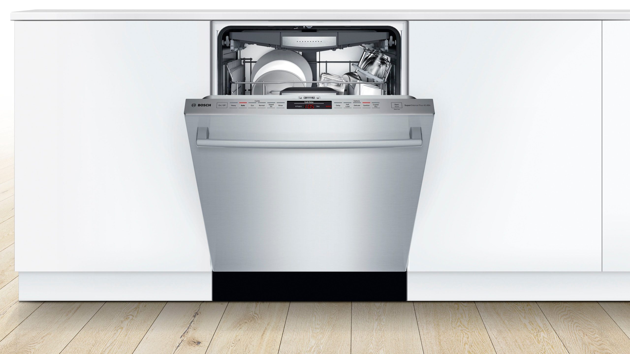 Bosch – 800 Series 24 Top Control Built-In Dishwasher with CrystalDry, Stainless Steel Tub, 3rd Rack, 42 dBa – Stainless steel - Image 10