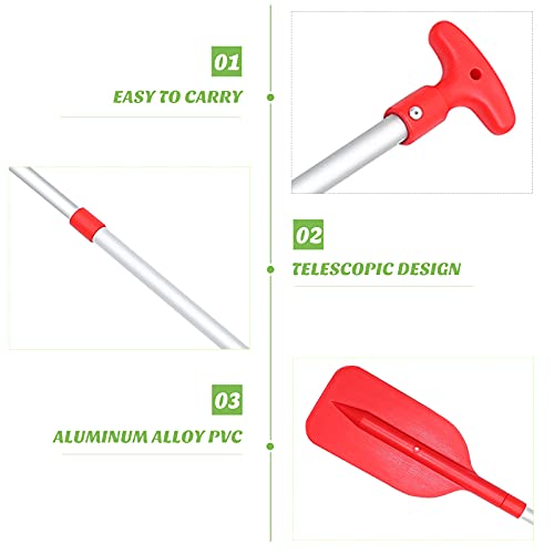 2Pcs Telescopic Kayak Paddle Rafting Boat Paddle Canoe Oars Plastic Aluminum Alloy Boat Oars - Image 7