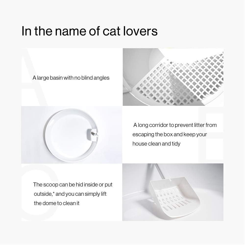 pidan Igloo Cat Litter Box Dome Litter Box Extra Large Igloo Litter Box Dog Proof Kitty Litter Box Furniture with Modern Minimalist Design, Litter Box Furniture Dot Design Award 2016 - Image 4